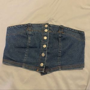 Denim tube top